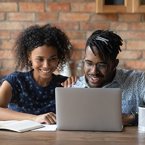 Borrower Login young couple with laptop